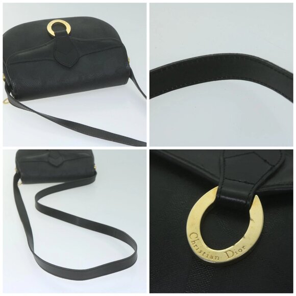 Christian Dior Trotter Canvas Shoulder Bag Black Auth yk10545 - Picture 16 of 16